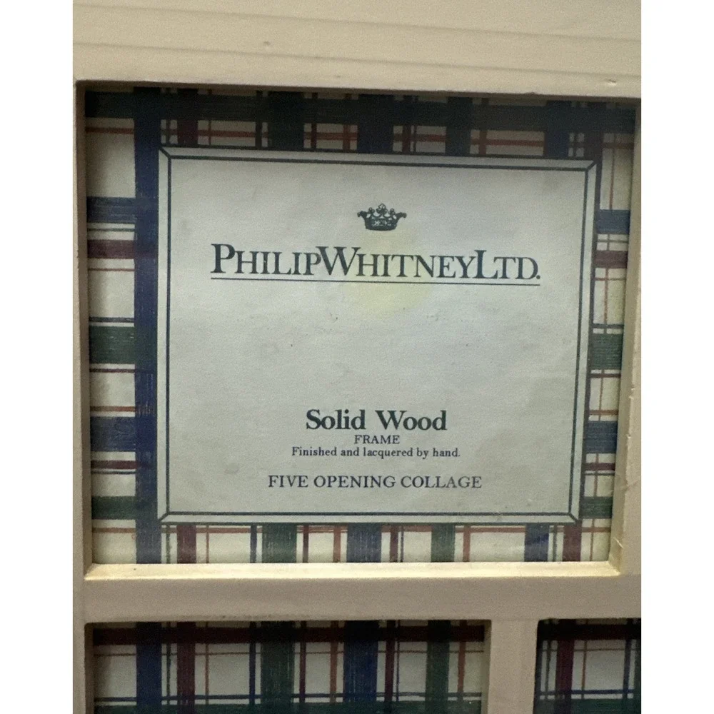 Philip Whitney Ltd Wood Picture Frame 9.5 x 10 Solid Wood 5 Opening Collage